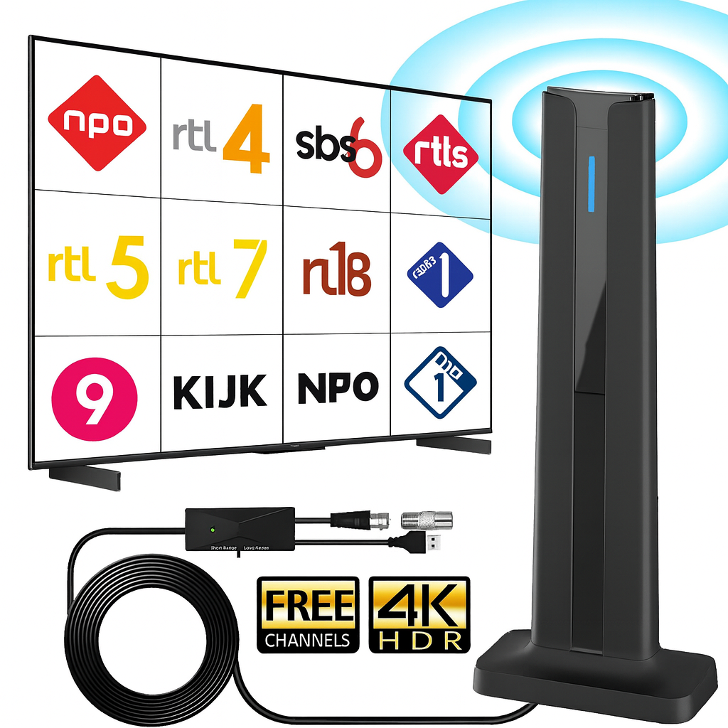 Antennetv 4K  Krijg gratis HD zenders zonder kabel, smart tv of Wi Fi