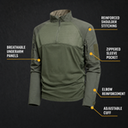 Tactisch gevechtsshirt voor heren – outdoor werkshirt met lange mouwen