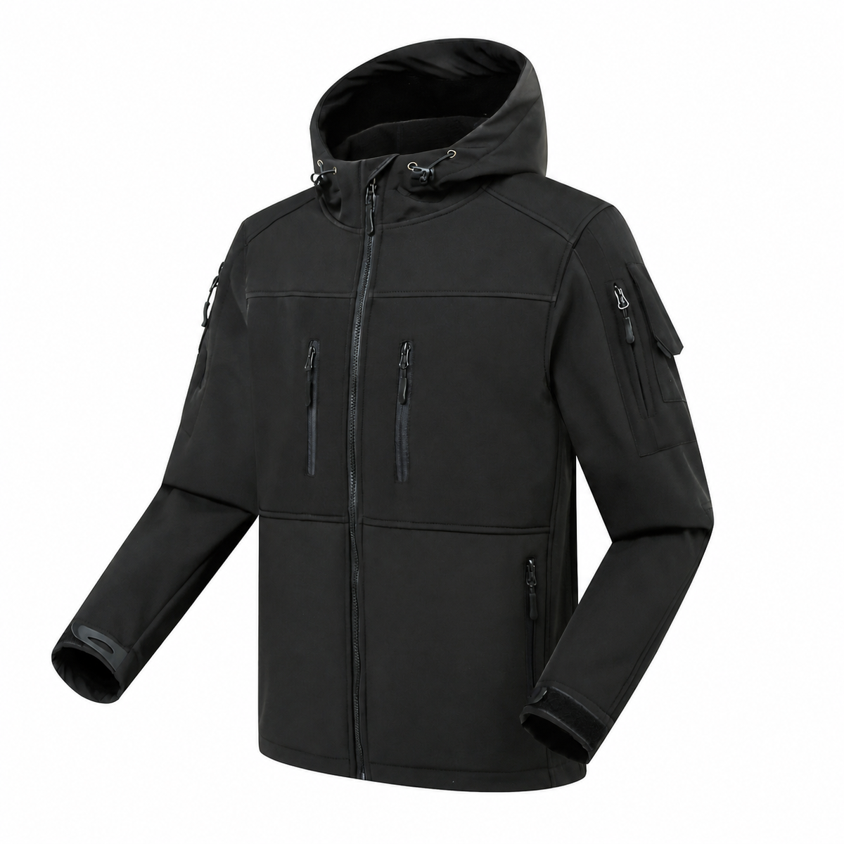 Softshell herenjas met fleecevoering en capuchon – Voor werk en outdooractiviteiten