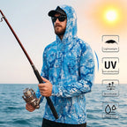 Men's Hooded UV Protection Lightweight Quick-Dry Stretch Fishing Shirt