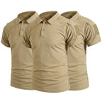 3-pack sneldrogende heren polo T-shirts met UPF 50+ bescherming
