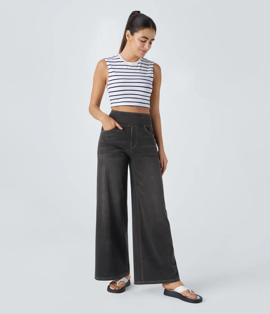 FlexFit™ | Comfortabele & Elastische Broek Met Hoge Taille