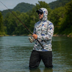 Men's Hooded UV Protection Lightweight Quick-Dry Stretch Fishing Shirt