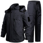 Waterdichte tactische softshell herenset met fleecevoering