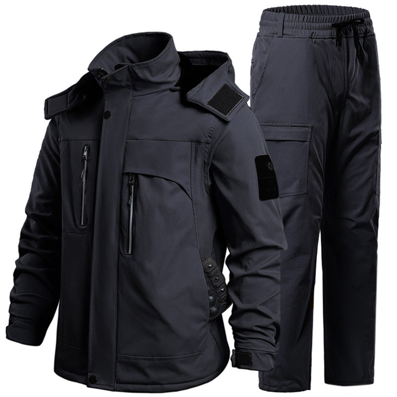Waterdichte tactische softshell herenset met fleecevoering