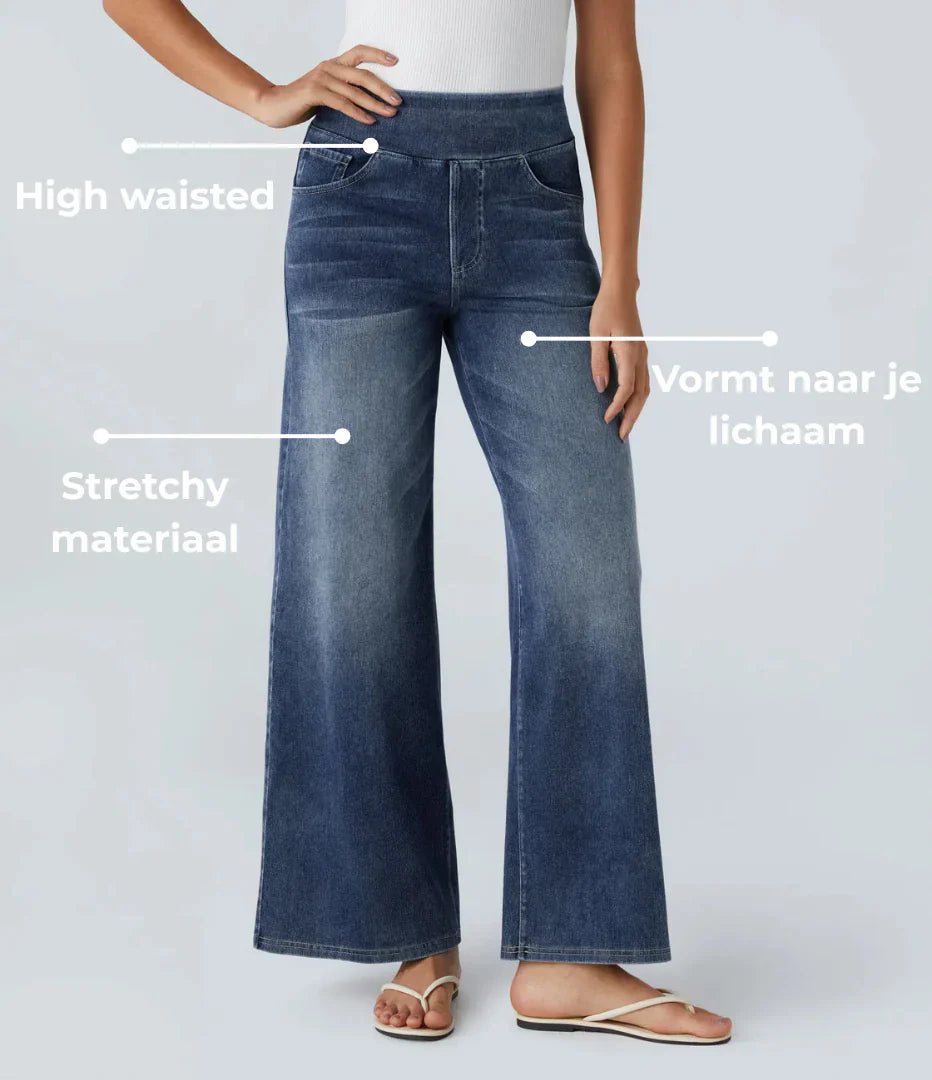 FlexFit™ | Comfortabele & Elastische Broek Met Hoge Taille