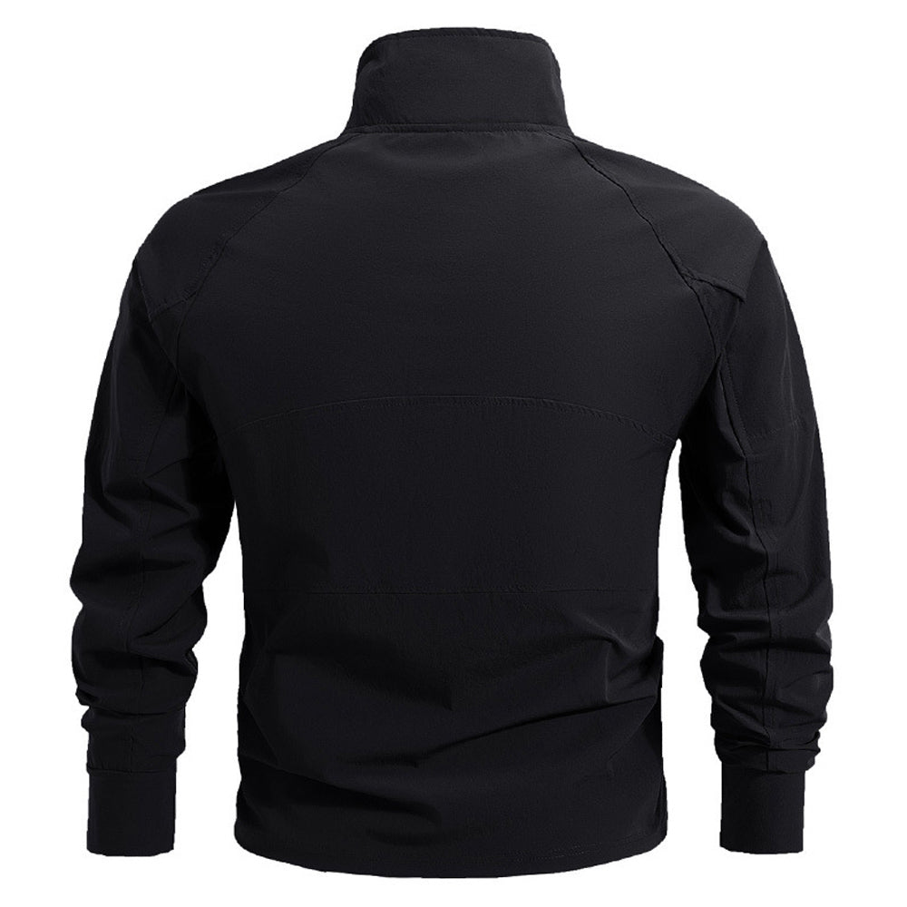 Tactische stretch gevechtsshirt pullover met 1/4 rits en sneldrogende prestaties voor heren