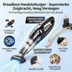 TurboVac Pro | Draadloze Auto Stofzuiger