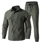 Lichtgewicht, sneldrogende tactische herenset – Shirt en broek met stretch