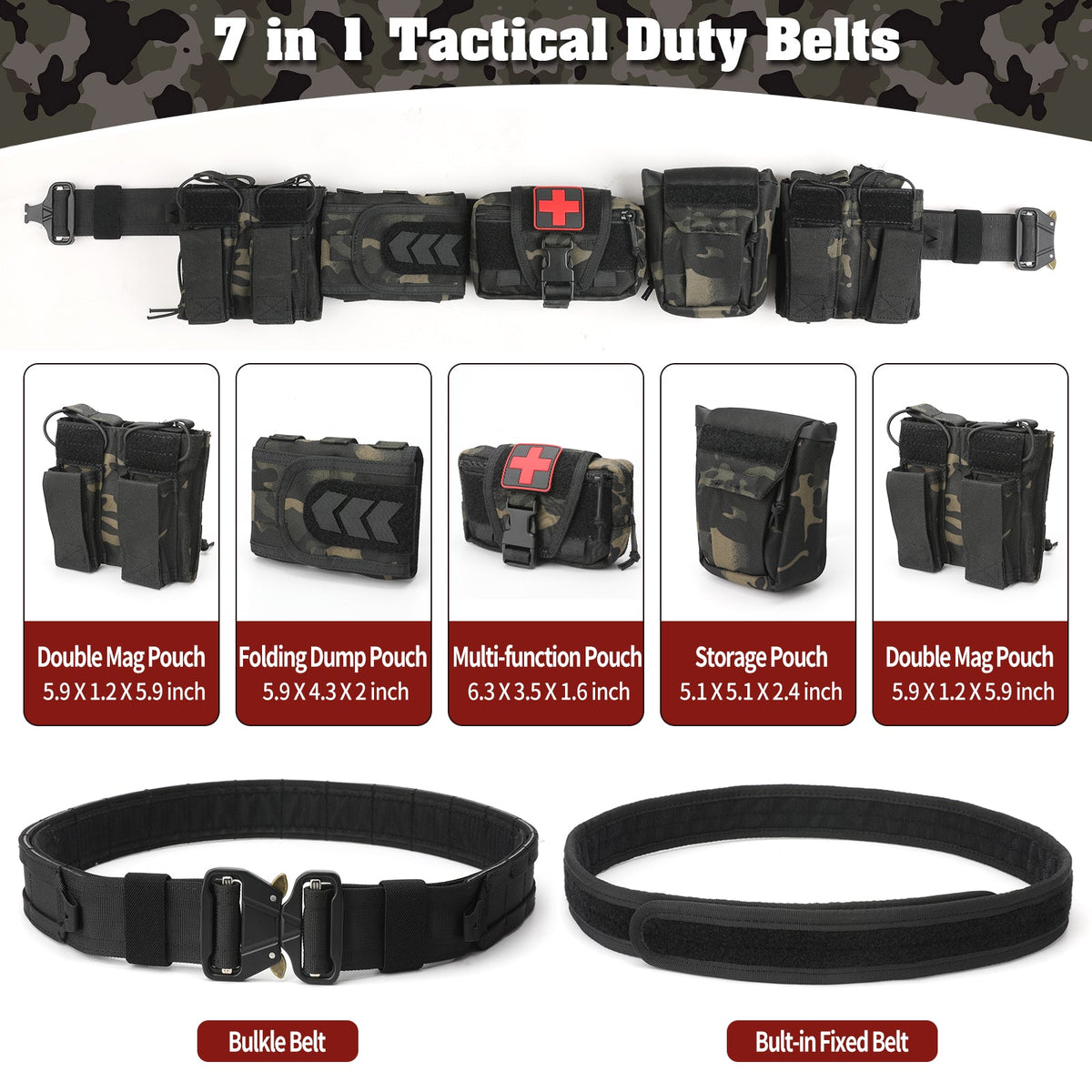 5-in-1 Tactical Duty Riem met Snelontgrendeling