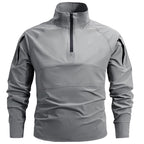 Tactische stretch gevechtsshirt pullover met 1/4 rits en sneldrogende prestaties voor heren