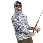 Men's Hooded UV Protection Lightweight Quick-Dry Stretch Fishing Shirt