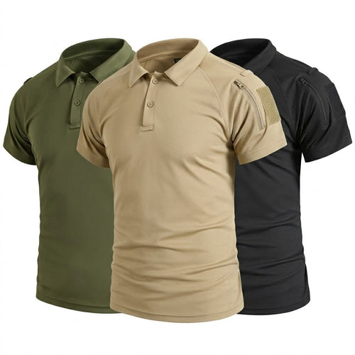 3-pack sneldrogende heren polo T-shirts met UPF 50+ bescherming