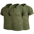 3-pack sneldrogende heren polo T-shirts met UPF 50+ bescherming