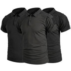 3-pack sneldrogende heren polo T-shirts met UPF 50+ bescherming