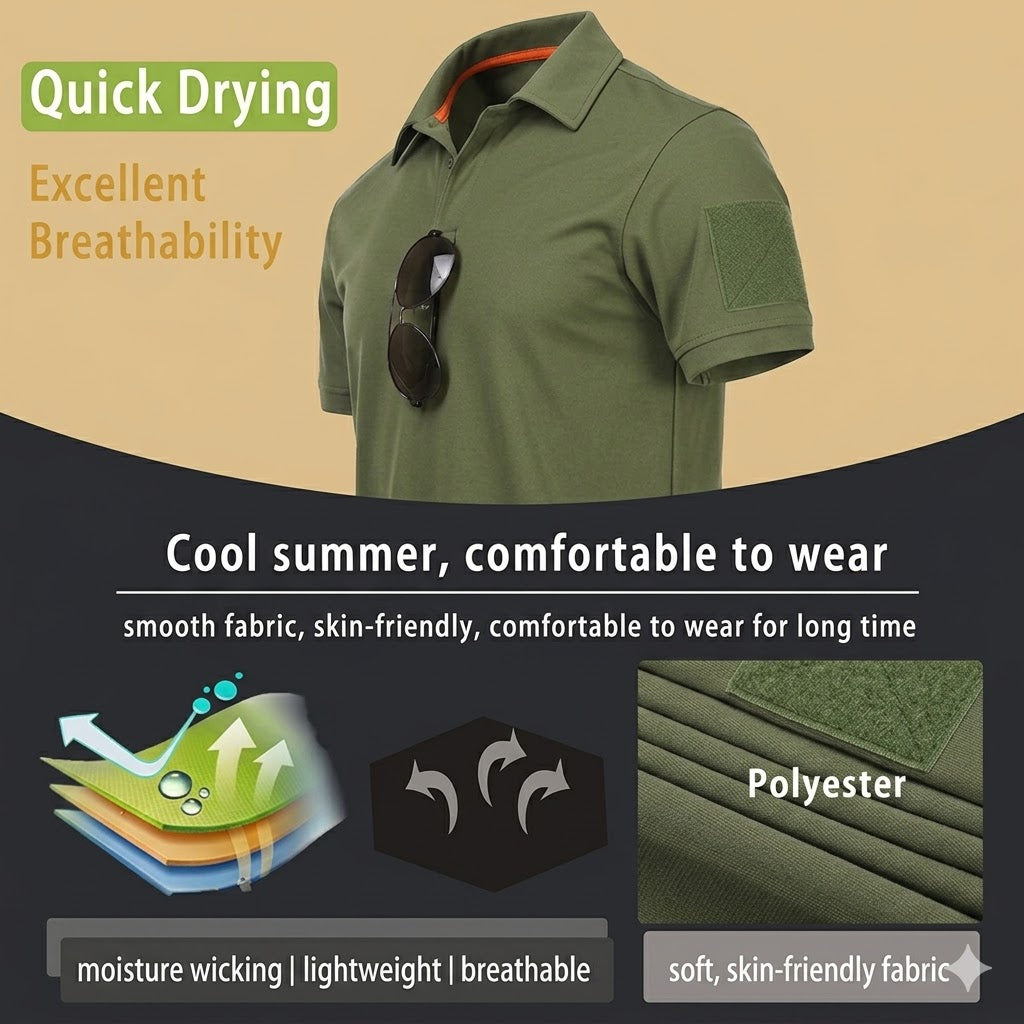 3-pack slijtvaste en sneldrogende polo T-shirts voor heren