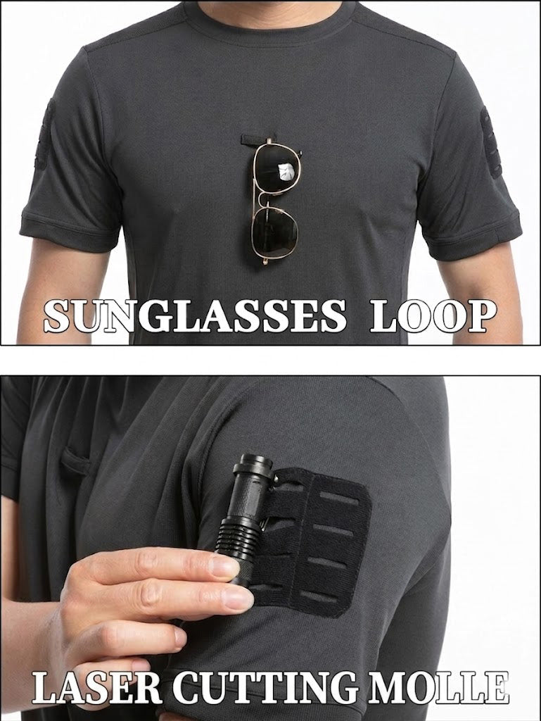 Tactisch sneldrogend T-shirt top voor heren