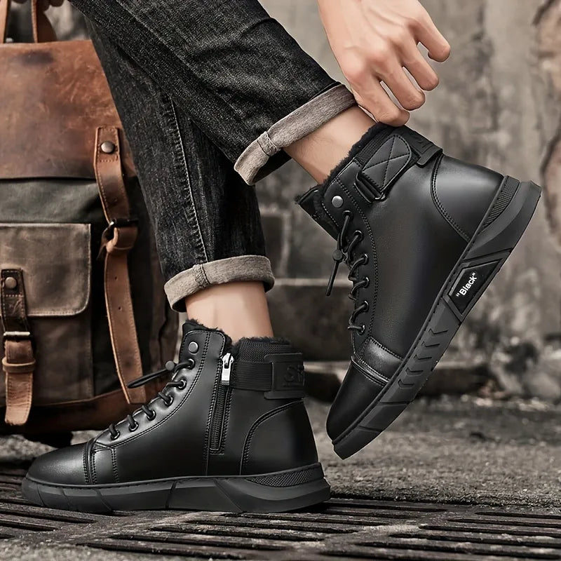 Heren Chukka Boots van Echt Leer met Fleecevoering en Orthopedische Zool