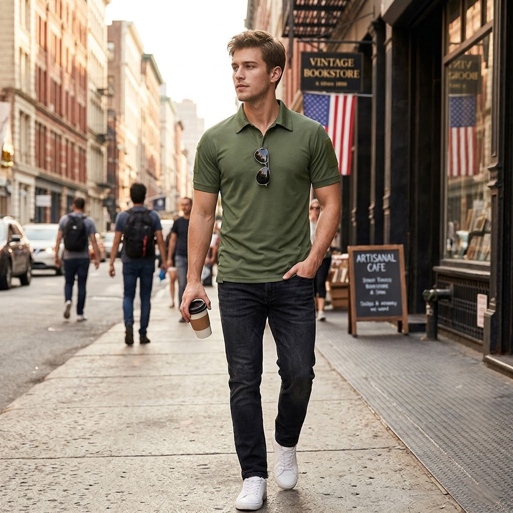 3-pack slijtvaste en sneldrogende polo T-shirts voor heren