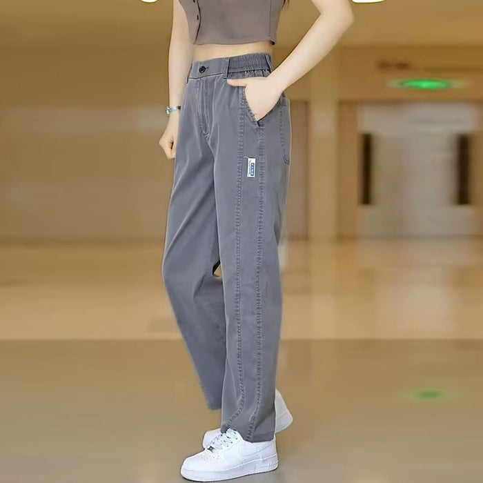 Aurora-broek van zijde en koele polyester