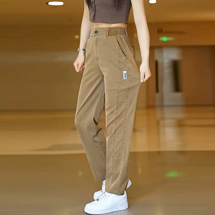 Aurora-broek van zijde en koele polyester