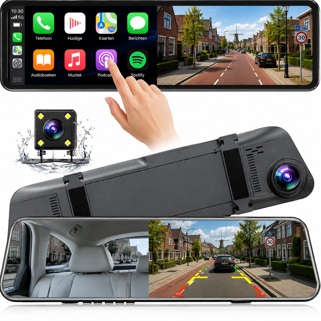 SmartVision Pro - Multimedia Achteruitkijkspiegel [MET ACHTERUITRIJCAMEA]
