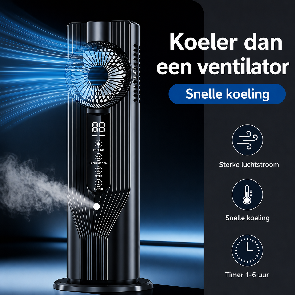 BreezeFlow Pro - Zeer krachtige draagbare airconditioner