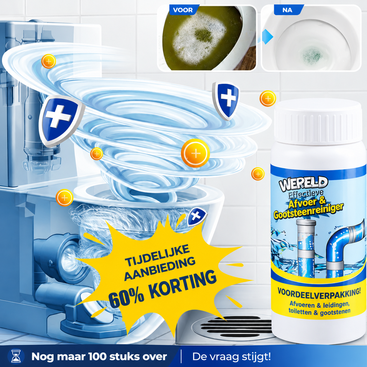 DrainPro - Verwijdert hardnekkige vlekken, geuren en vuil in enkele seconden!