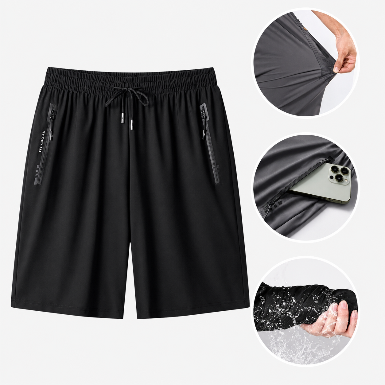 Ice Silk Verkoelende Stretch Sneldrogende Shorts