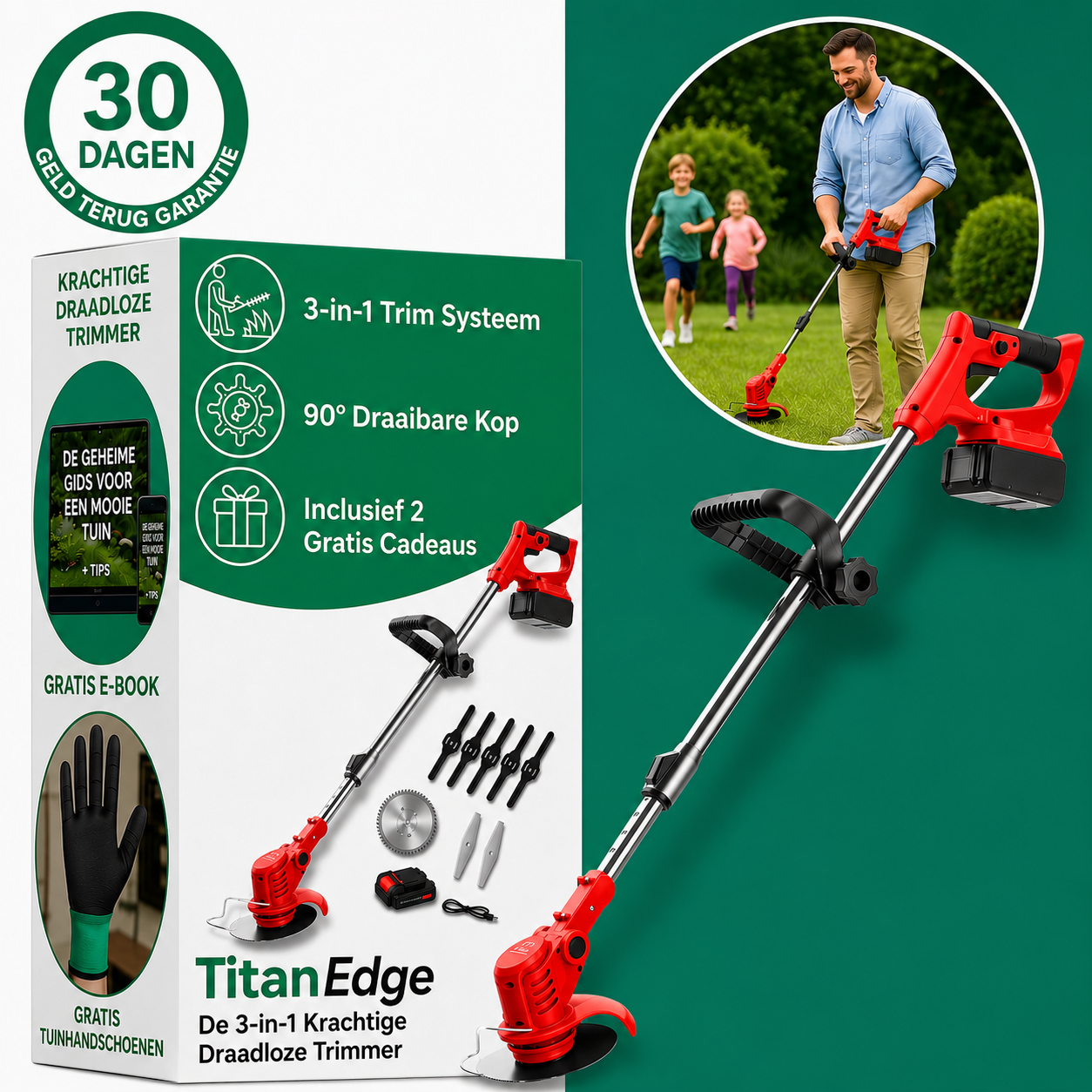 Titanedge | De 3-in-1 draadloze elektrische trimmer