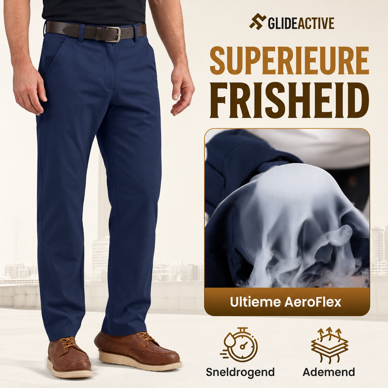 GlideActive – Ultra-stretch comfortabele casual broek