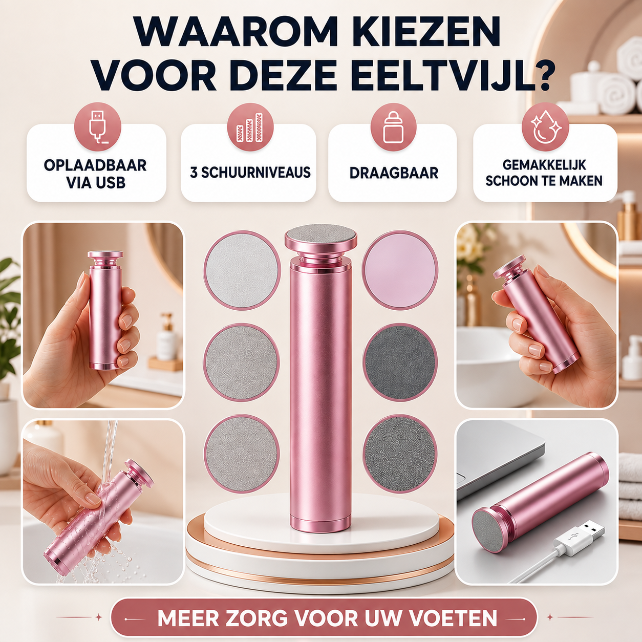 DERMASMOOTH PRO — Elektrische Eeltverwijderaar