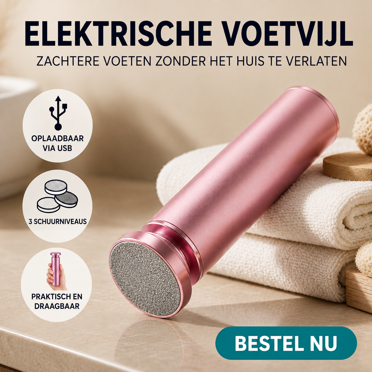 DERMASMOOTH PRO — Elektrische Eeltverwijderaar