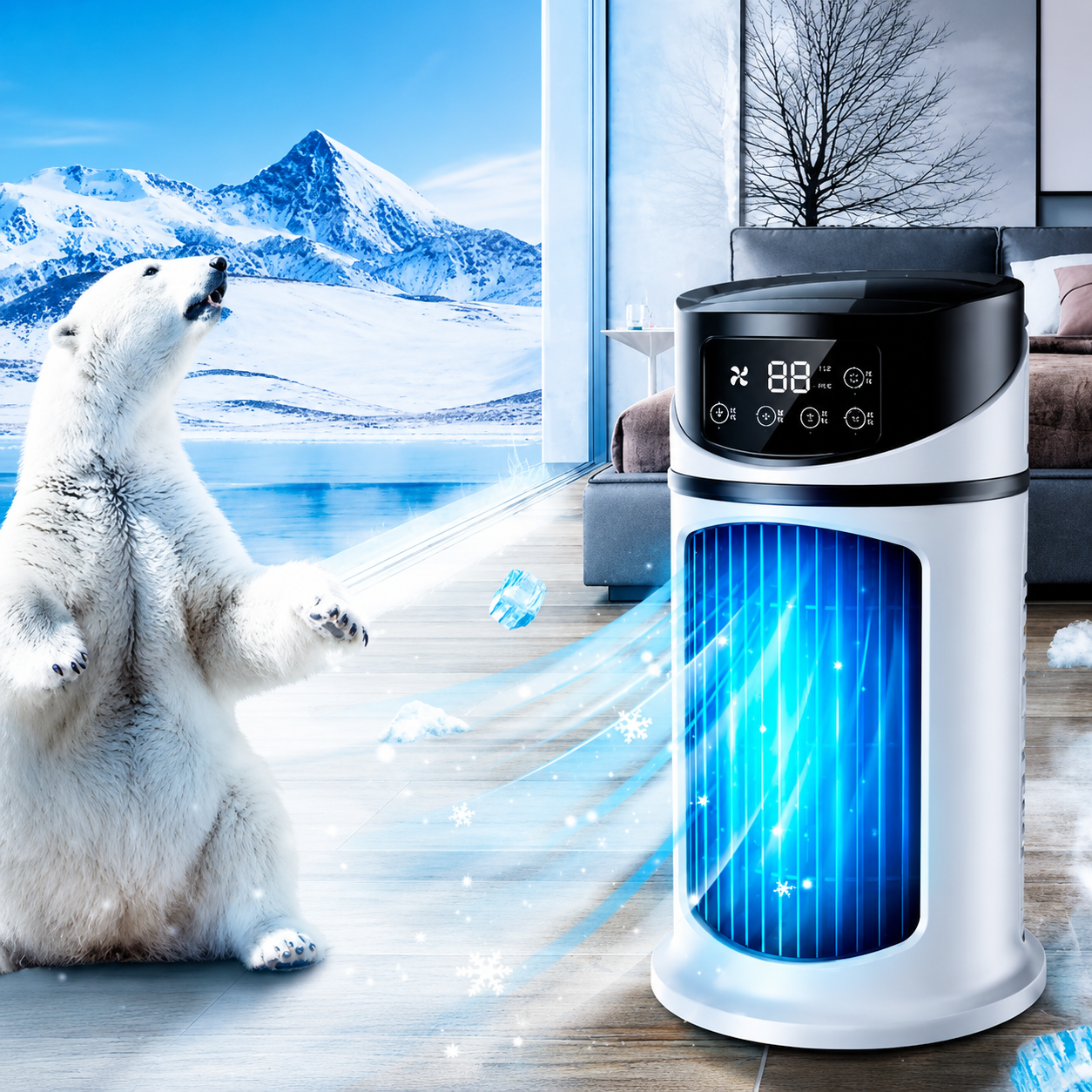 Draagbare Mini Airconditioner & Luchtbevochtiger - AirFrost