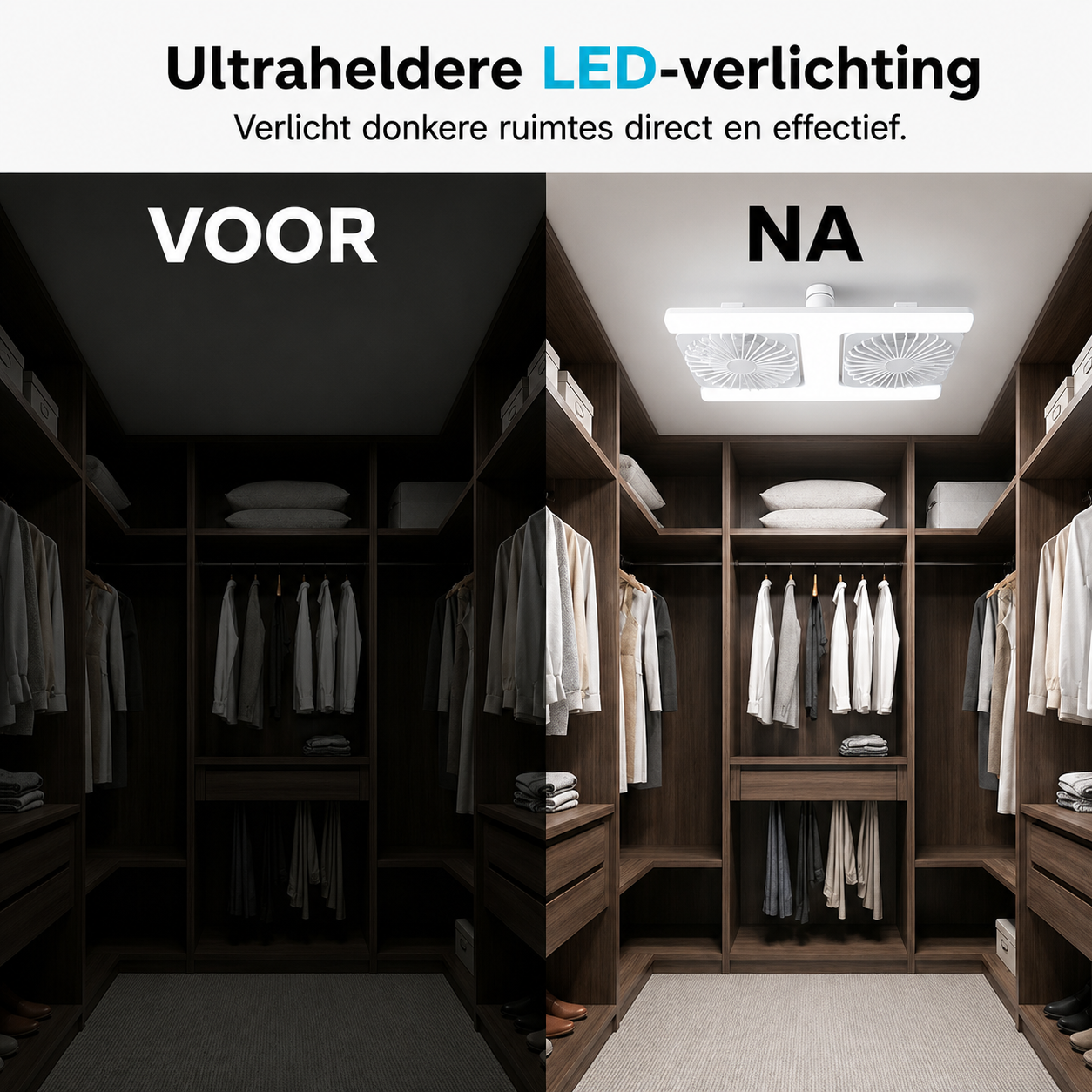 AirLight Pro - 2-in-1 LED Plafondventilator: Koeling & Licht
