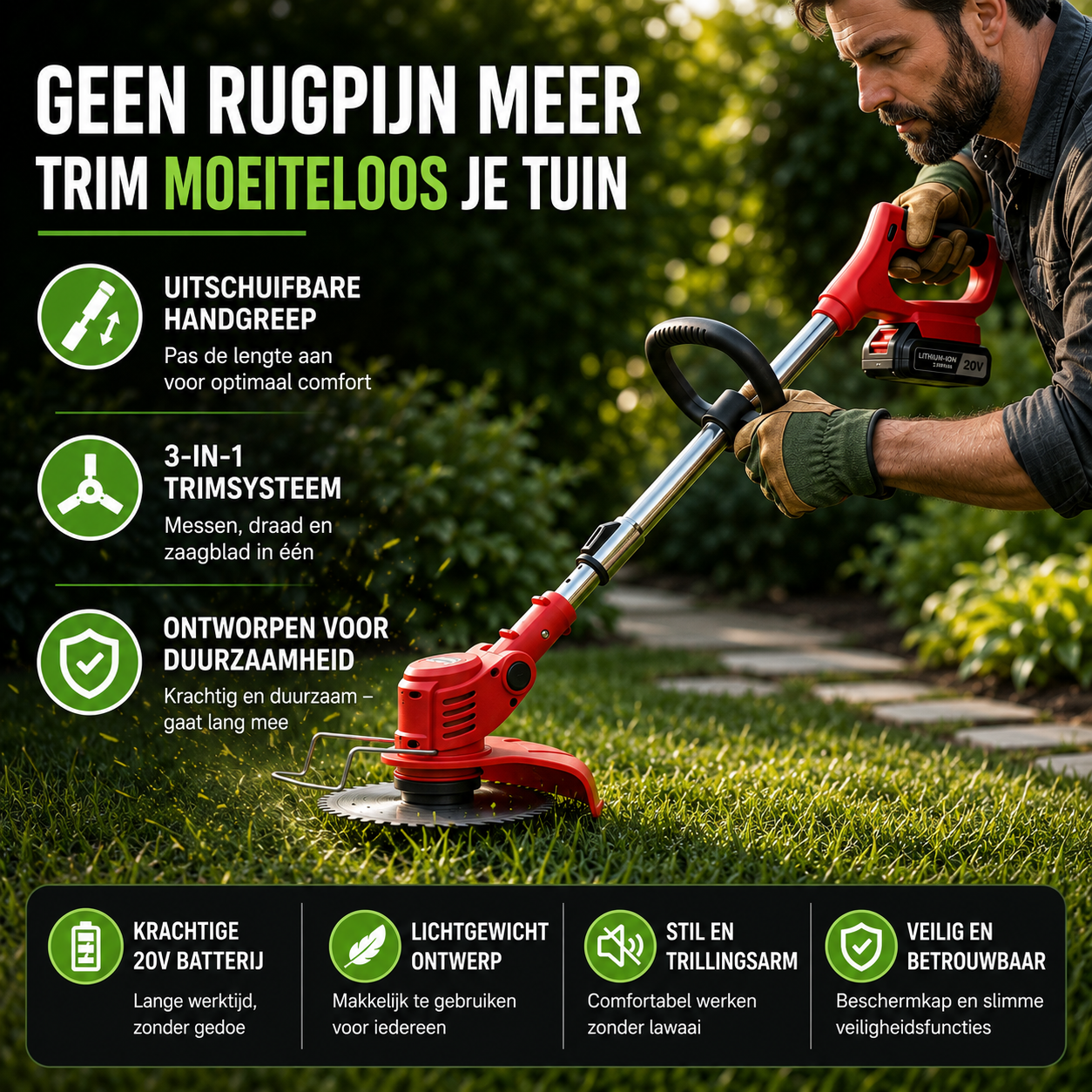 Titanedge | De 3-in-1 draadloze elektrische trimmer