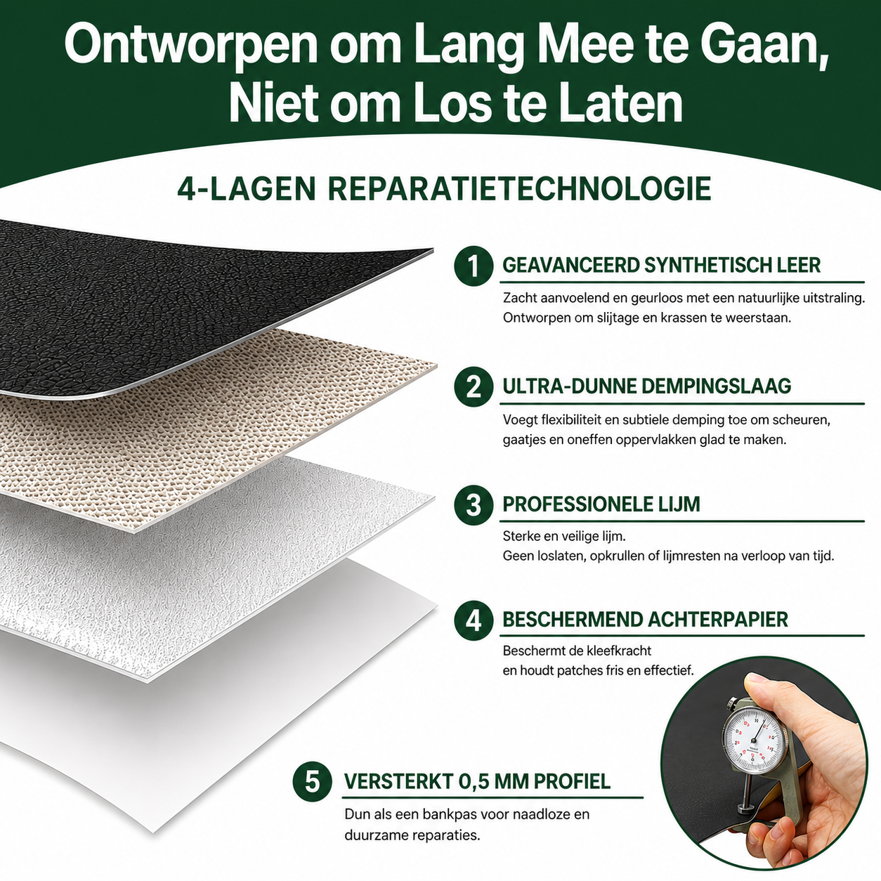 Zelfklevende Lederen Reparatierpleister