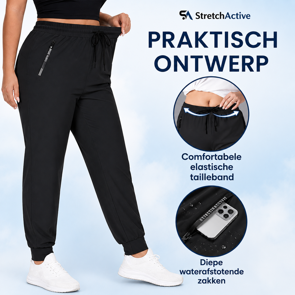 StretchActive - Ultra Stretch Ijszijde Comfortabele Casual Damesbroek