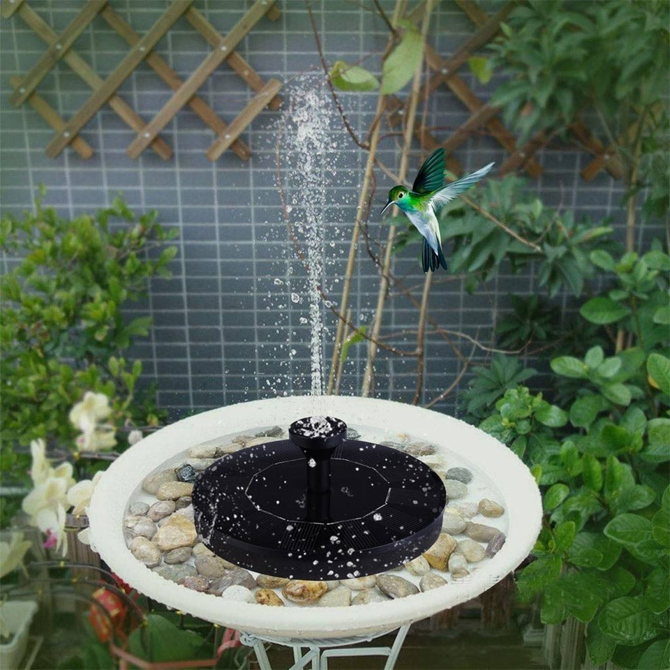 Voedertafel voor vogels met zonnelader - Tuinversiering