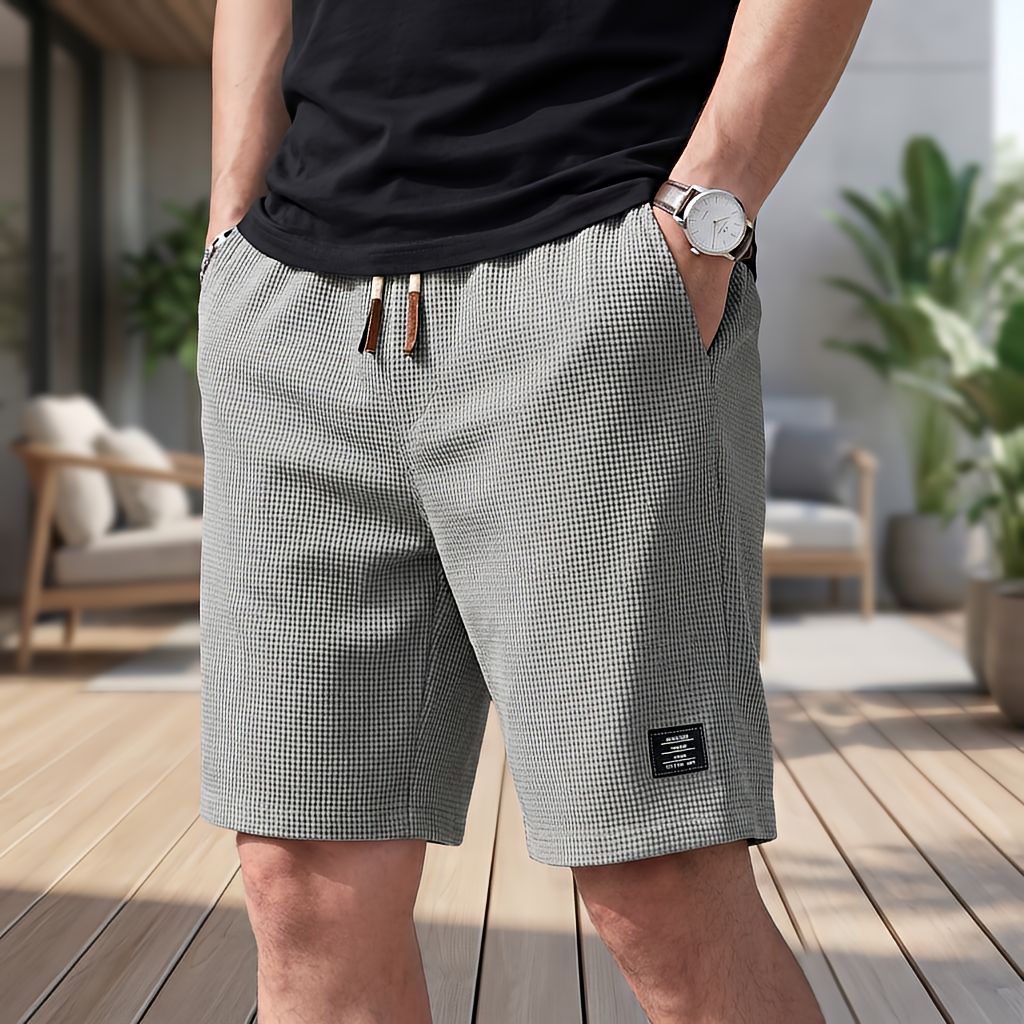 Korte broek heren | Comfortabele zomer short met elastische taille | 1+1 GRATIS