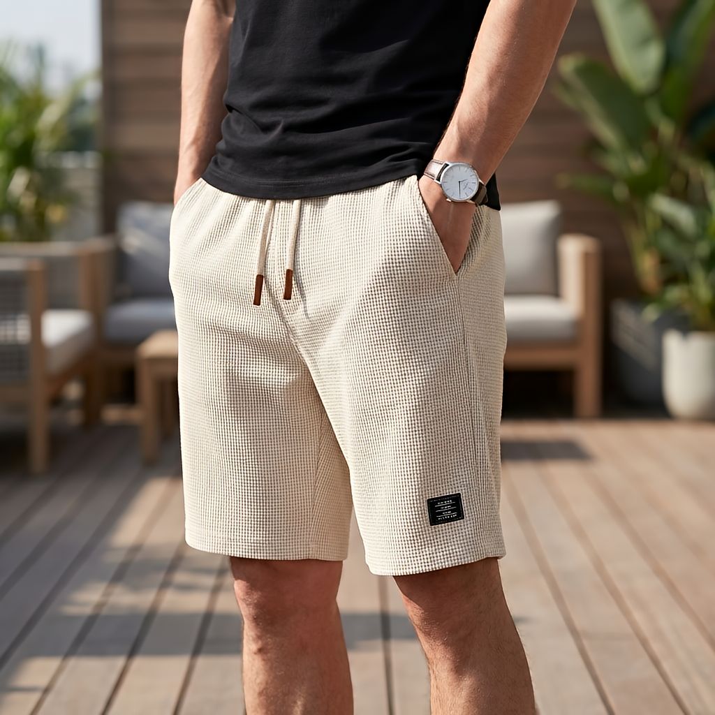 Korte broek heren | Comfortabele zomer short met elastische taille | 1+1 GRATIS