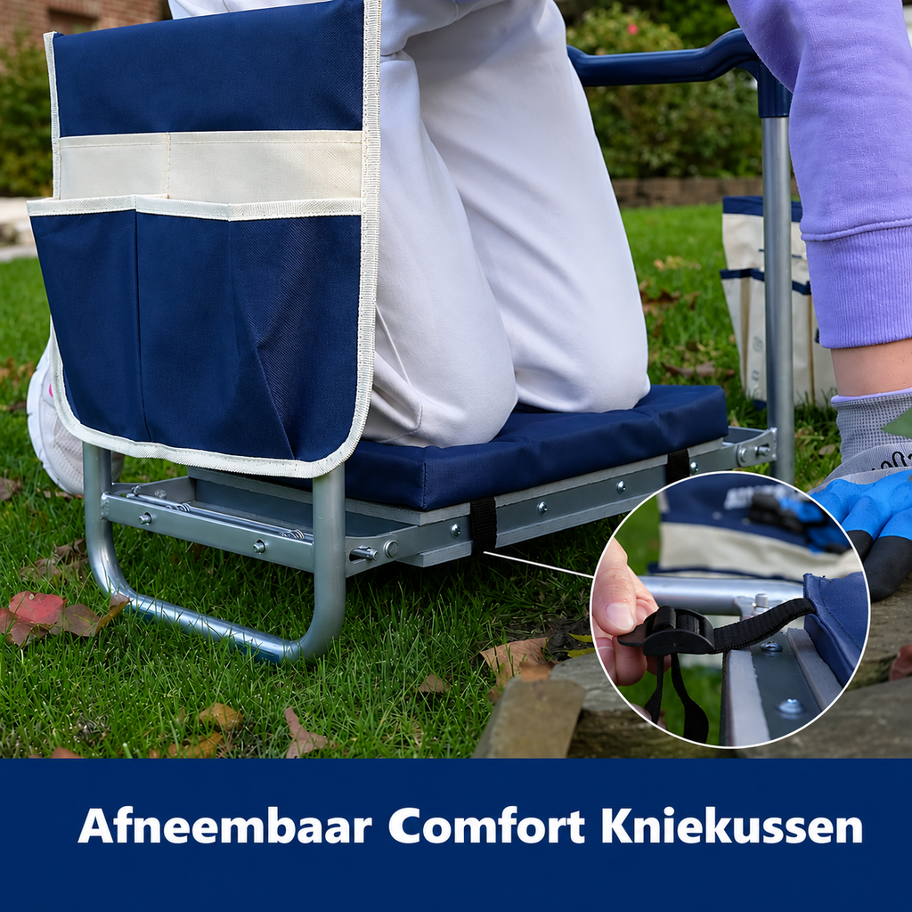 Inklapbare 2-in-1 Tuinknieler met Zitbank