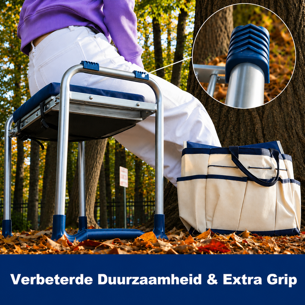 Inklapbare 2-in-1 Tuinknieler met Zitbank