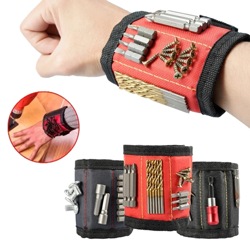 Magnetische armband voor schroeven, gereedschap en spijkers