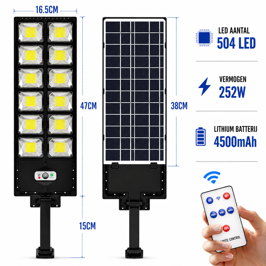 NexiBright - Ultrafelle Solar Straatlamp