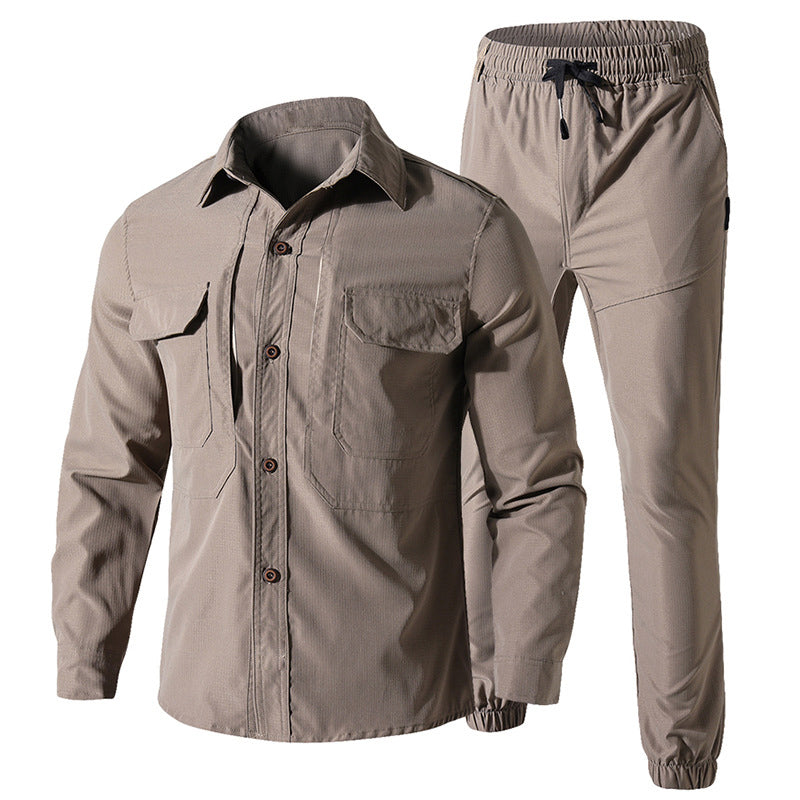 Lichtgewicht, sneldrogende tactische herenset – Shirt en broek met stretch