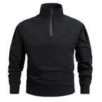 Tactische stretch gevechtsshirt pullover met 1/4 rits en sneldrogende prestaties voor heren