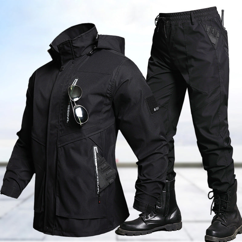 Water- en winddichte tactische softshell herenset – Jas en broek