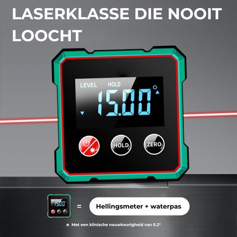 ProTech digitale hoekmeter – nauwkeurigheid die je werk moeiteloos perfect maakt