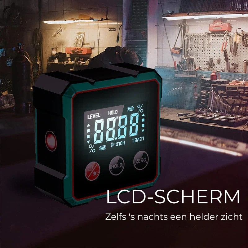 ProTech digitale hoekmeter – nauwkeurigheid die je werk moeiteloos perfect maakt